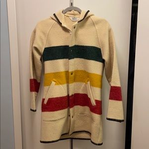 Woolrich Hudson Bay stripes wool blanket coat